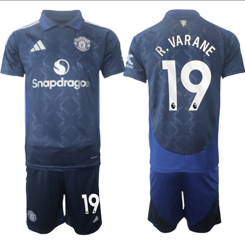 Men 2024-2025 Club Manchester United away blue #19 Soccer Jersey